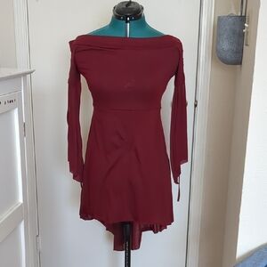 fairy pixie elvish renfaire Burgundy Dress